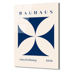 Bauhaus Ausstellung 1919 Mavi Geometrik Cam Tablo