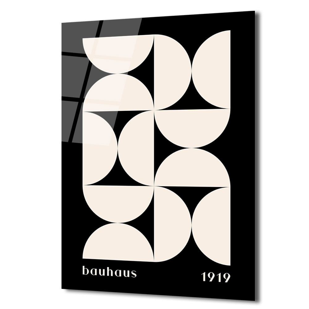 Bauhaus 1919 Minimalist Cam Tablo: Modern Sanatın Zamansız Dokunuşu