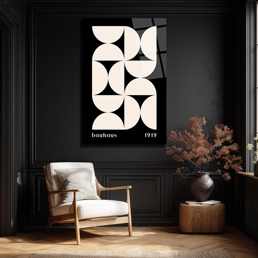 Bauhaus 1919 Minimalist Cam Tablo: Modern Sanatın Zamansız Dokunuşu