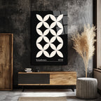 Bauhaus 1919 Geometrik Minimalist Desenli Cam Tablo