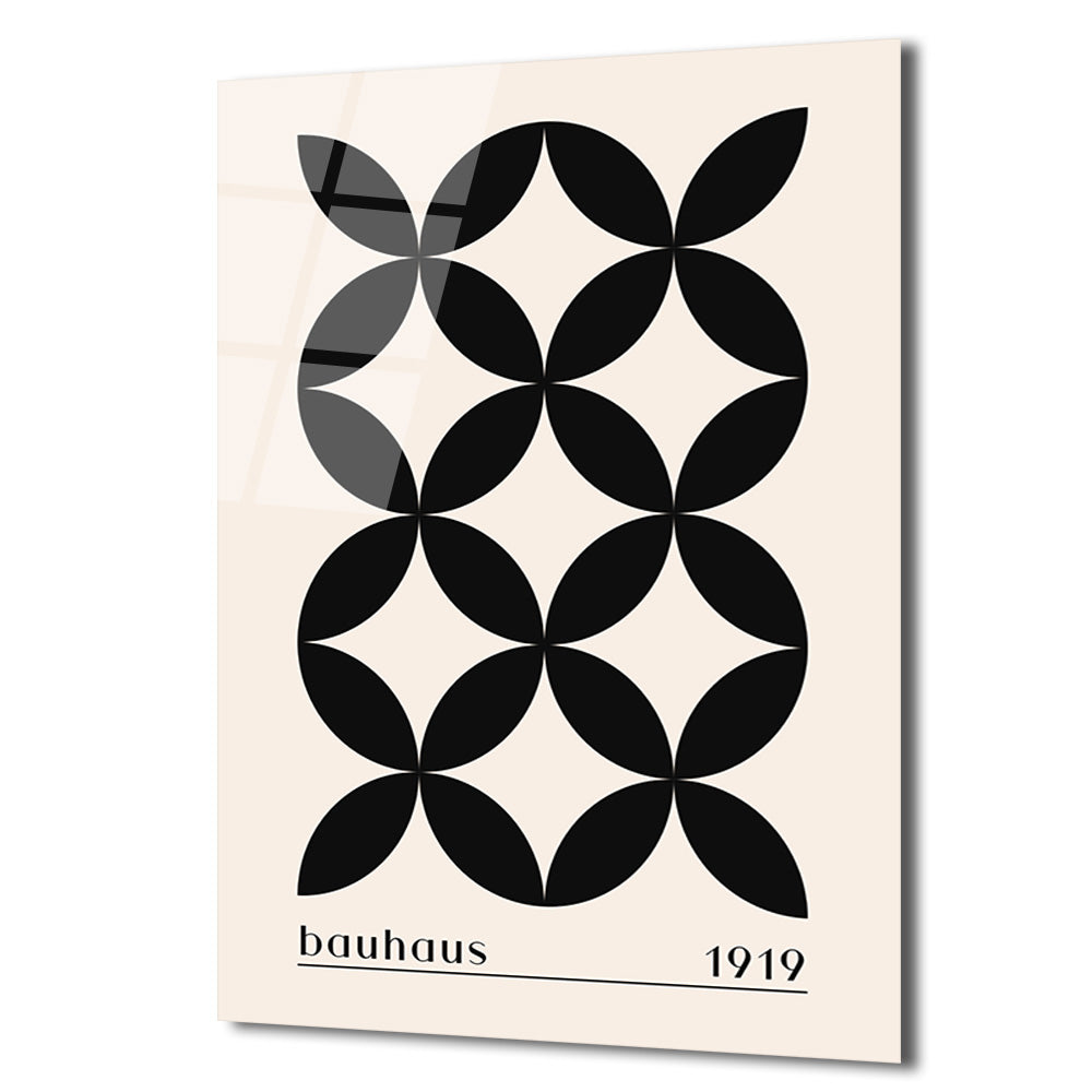 Bauhaus 1919 Geometrik Minimalist Cam Tablo