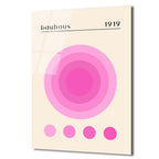 Bauhaus 1919 Pembe Daireler Modern Tasarım Cam Tablo