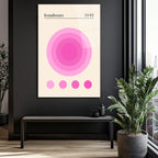 Bauhaus 1919 Pembe Daireler Modern Tasarım Cam Tablo
