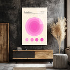 Bauhaus 1919 Pembe Daireler Modern Tasarım Cam Tablo