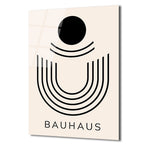 Bauhaus Minimalist Geometrik Sanat Cam Tablo
