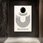 Bauhaus Minimalist Geometrik Sanat Cam Tablo