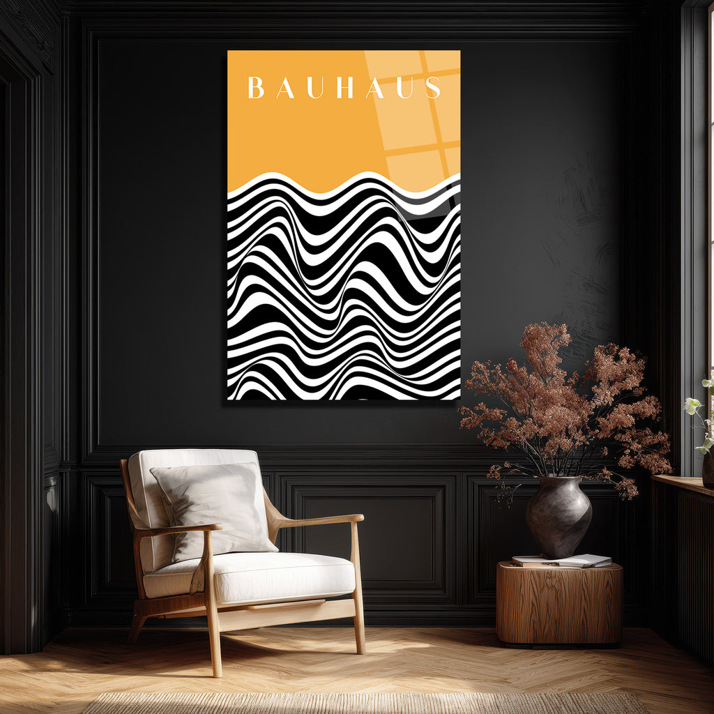 Bauhaus Dalgalar Cam Tablo: Optik Sanatın Modern Dokunuşu