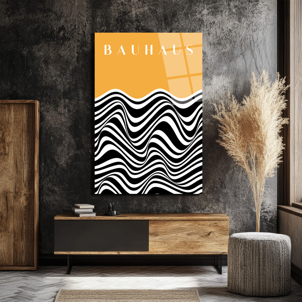 Bauhaus Dalgalar Cam Tablo: Optik Sanatın Modern Dokunuşu