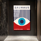 Bauhaus Göz Sanatı Temalı Modern Cam Tablo