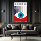 Bauhaus Göz Sanatı Temalı Modern Cam Tablo