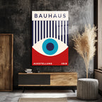 Bauhaus Göz Sanatı Temalı Modern Cam Tablo