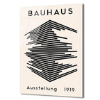Bauhaus Soyut Çizgiler Modern Tasarım Cam Tablo