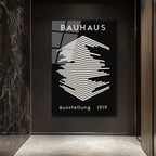 Bauhaus Mimari Tasarım Cam Tablo | Modern Duvar Dekoru