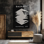 Bauhaus Mimari Tasarım Cam Tablo | Modern Duvar Dekoru