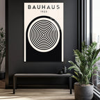 Bauhaus 1923 Konsantrik Çemberler Cam Tablo - Modern Sanat İkonu