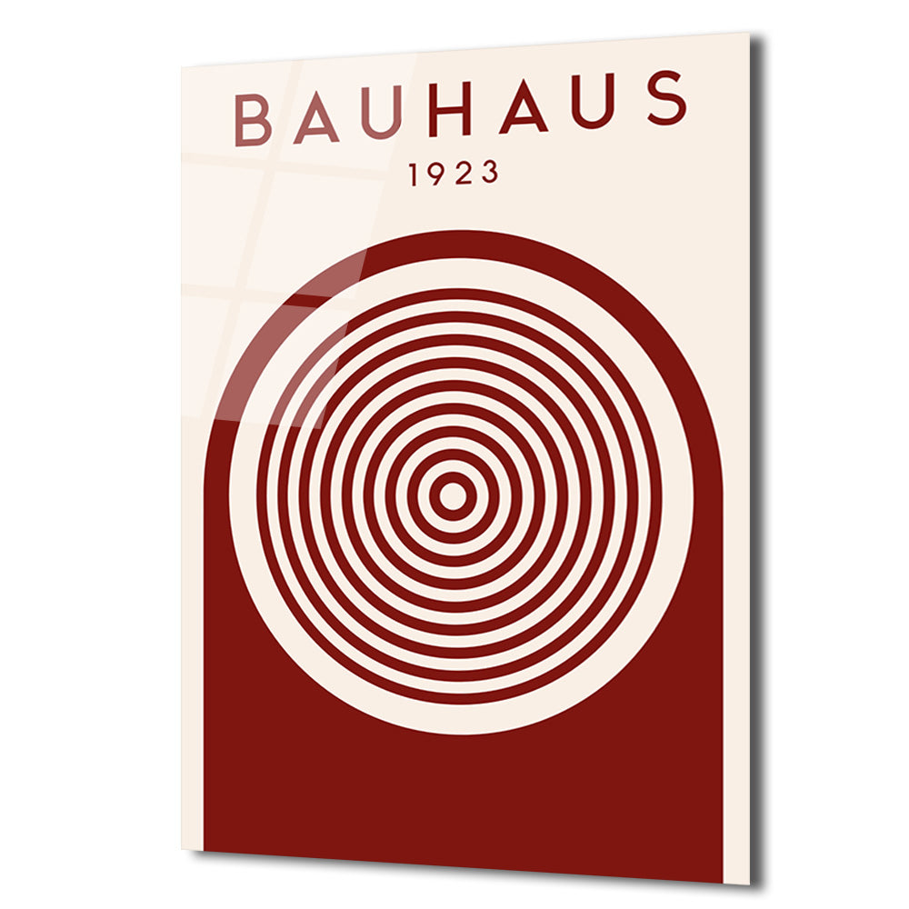 Bauhaus 1923 Geometrik Desenli Modern Cam Tablo