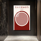 Bauhaus 1923 Geometrik Desenli Modern Cam Tablo