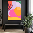 Enerjik Renklerle Soyut Sanat Cam Tablo - Modern Duvar Dekoru