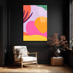 Enerjik Renklerle Soyut Sanat Cam Tablo - Modern Duvar Dekoru