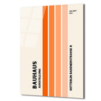 Bauhaus Minimalist Çizgiler Cam Tablo - Modern Sanatın Zamansız Yansıması