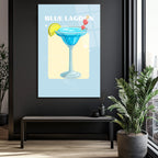 Blue Lagoon Kokteyl Cam Tablo - Yaz Ferahlığı Evine Geliyor