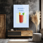 Bloody Mary Kokteyl Cam Tablo - Modern Mutfak ve Bar Dekoru