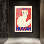İmza Atan Kedi: 'Impress Me Human' Mizahi Cam Tablo