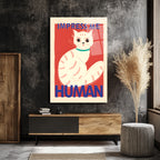İmza Atan Kedi: 'Impress Me Human' Mizahi Cam Tablo