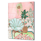 Pastel Tonlarda Bohem Köşe Cam Tablo