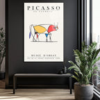 Picasso Le Taureau Soyut Boğa Sanatı Cam Tablo