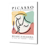 Picasso Esintili Soyut Yüzler Cam Tablo - Modern Sanat Duvar Dekoru