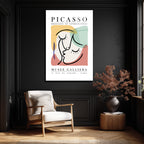 Picasso Esintili Soyut Yüzler Cam Tablo - Modern Sanat Duvar Dekoru