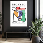Picasso Kübist Portre Cam Tablo - Modern Sanat Duvar Dekoru