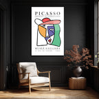 Picasso Kübist Portre Cam Tablo - Modern Sanat Duvar Dekoru