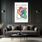 Picasso Kübist Portre Cam Tablo - Modern Sanat Duvar Dekoru