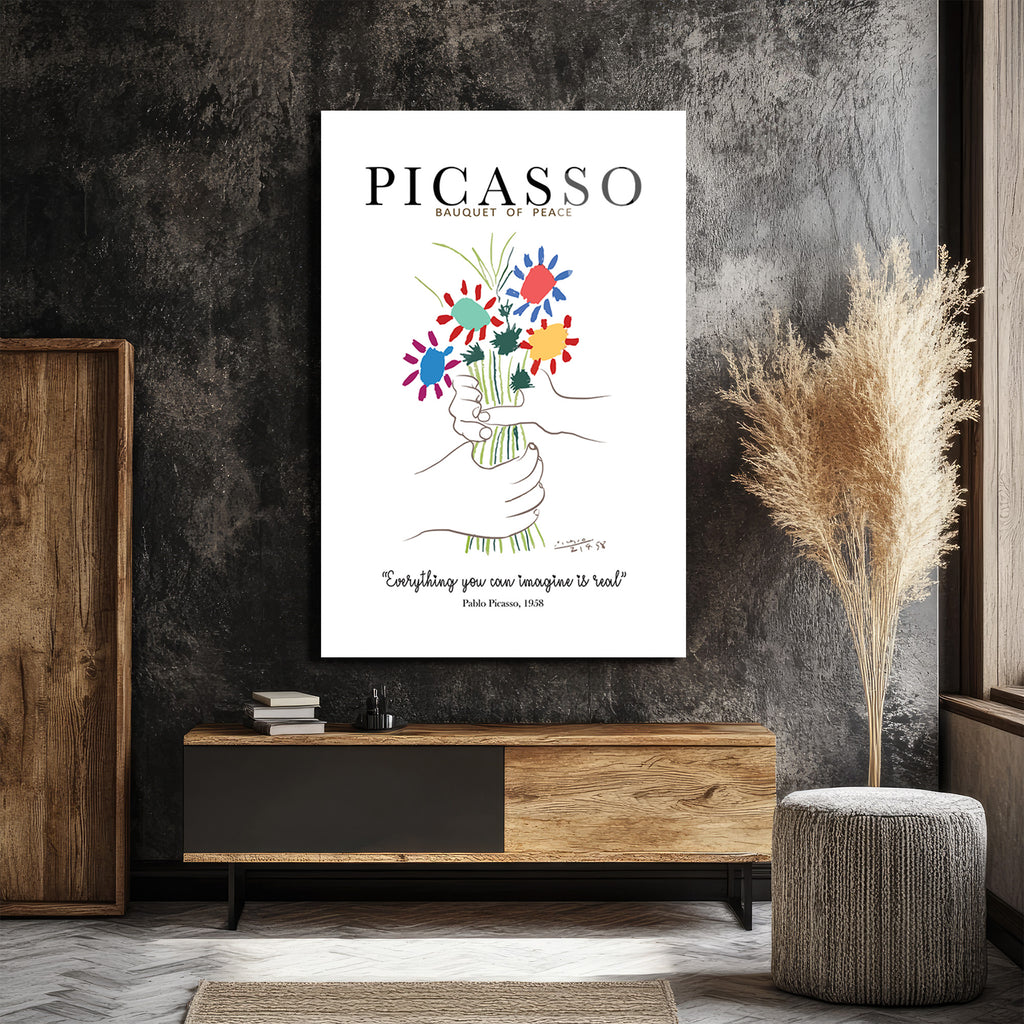 Picasso Barış Buketi Cam Tablo - Sanat ve İlhamın Buluştuğu Nokta