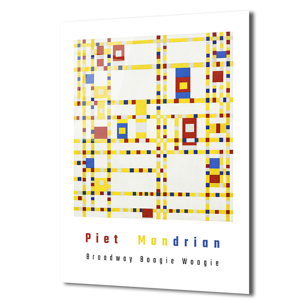 Piet Mondrian Broadway Boogie Woogie Modern Sanat Cam Tablo