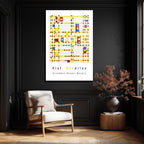Piet Mondrian Broadway Boogie Woogie Modern Sanat Cam Tablo