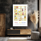 Piet Mondrian Broadway Boogie Woogie Modern Sanat Cam Tablo