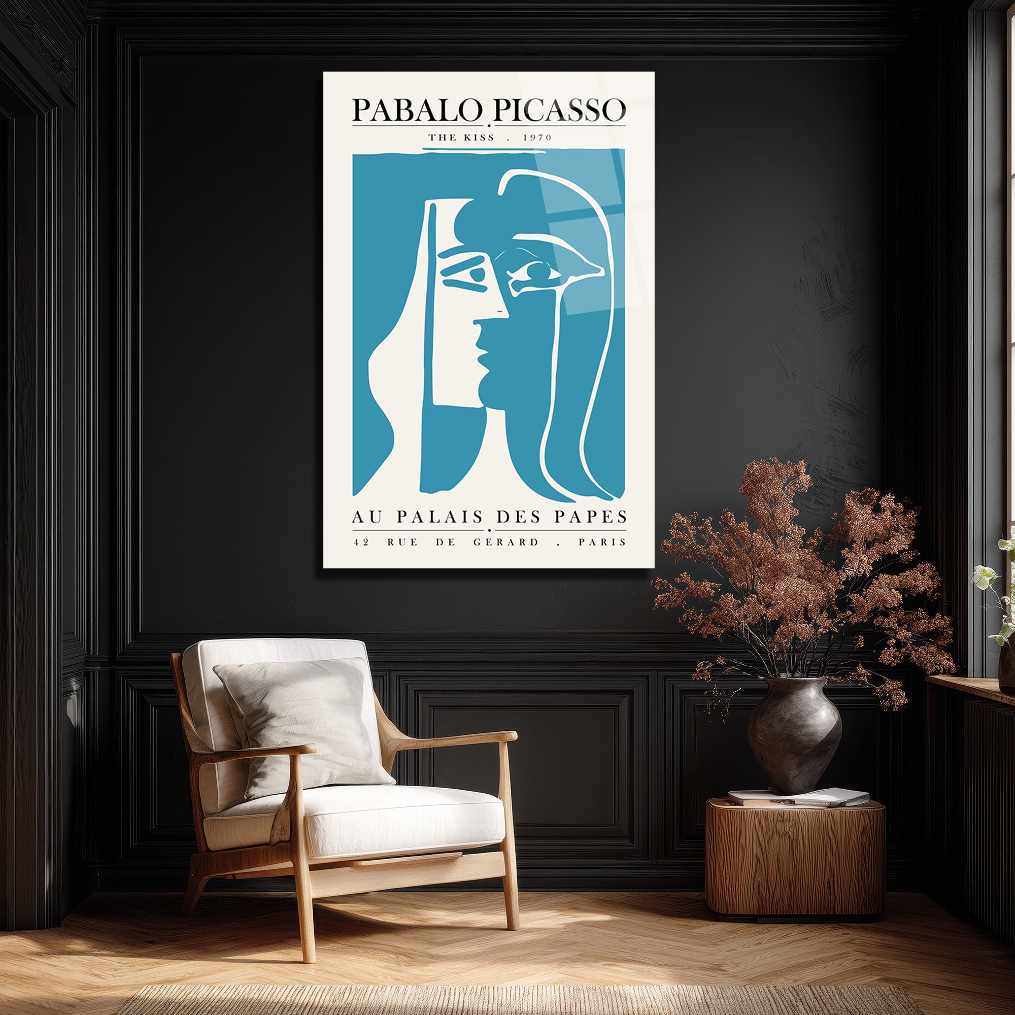 Picasso The Kiss Modern Sanat Cam Tablo