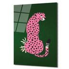 Pembe Leopar: Vahşi ve Şık Bir Dokunuş Cam Tablo