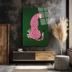 Pembe Leopar: Vahşi ve Şık Bir Dokunuş Cam Tablo