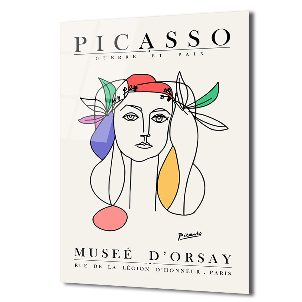 Picasso Savaş ve Barış Modern Sanat Cam Tablo
