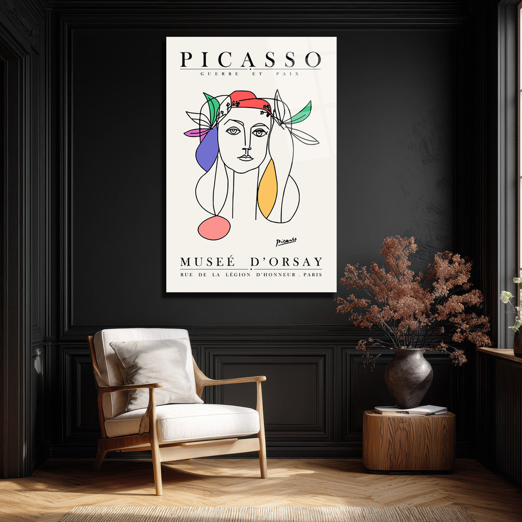 Picasso Savaş ve Barış Modern Sanat Cam Tablo