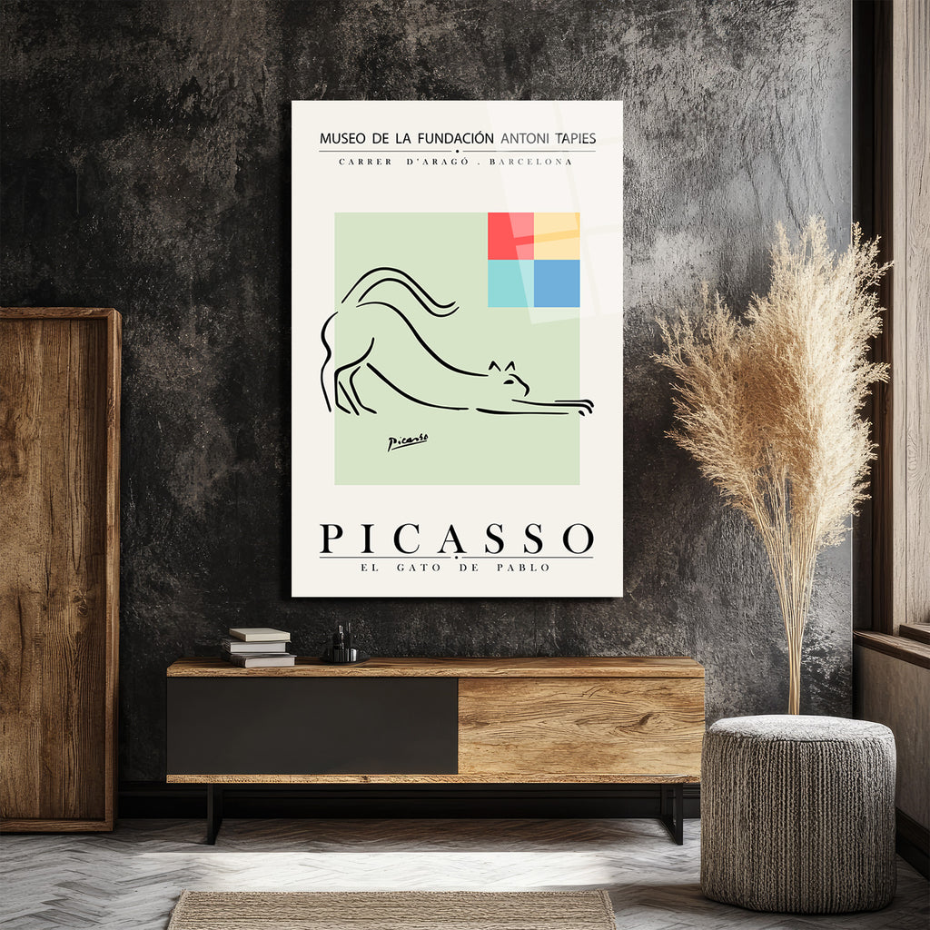 Picasso Esintili El Gato de Pablo Minimalist Kedi Cam Tablo