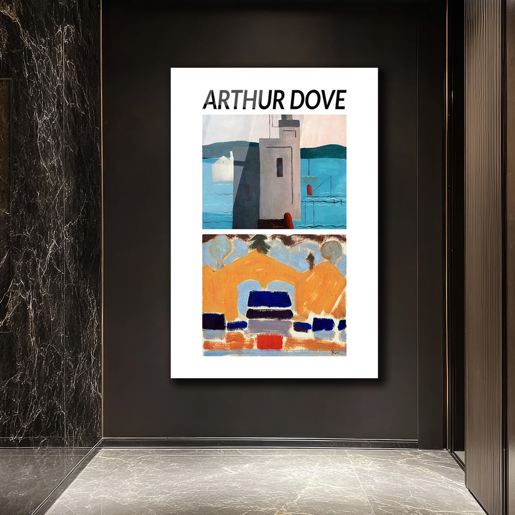 Arthur Dove Soyut Manzaralar Sanat Cam Tablo