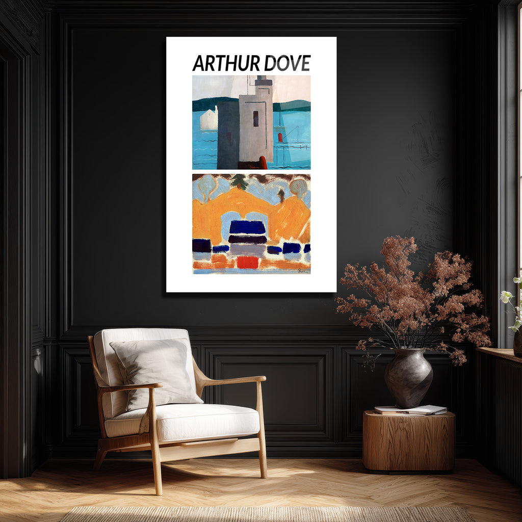 Arthur Dove Soyut Manzaralar Sanat Cam Tablo