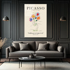 Picasso Barış Buketi Cam Tablo - Modern Sanat Duvar Dekoru