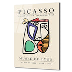 Picasso Tarzı Kübist Yüz Cam Tablo - Modern Sanat Duvar Dekorasyonu