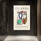 Picasso Tarzı Kübist Yüz Cam Tablo - Modern Sanat Duvar Dekorasyonu